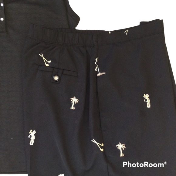 Coral Bay Golf Black Shorts Embroidered Pockets Women’s Size 12 - Picture 8 of 13